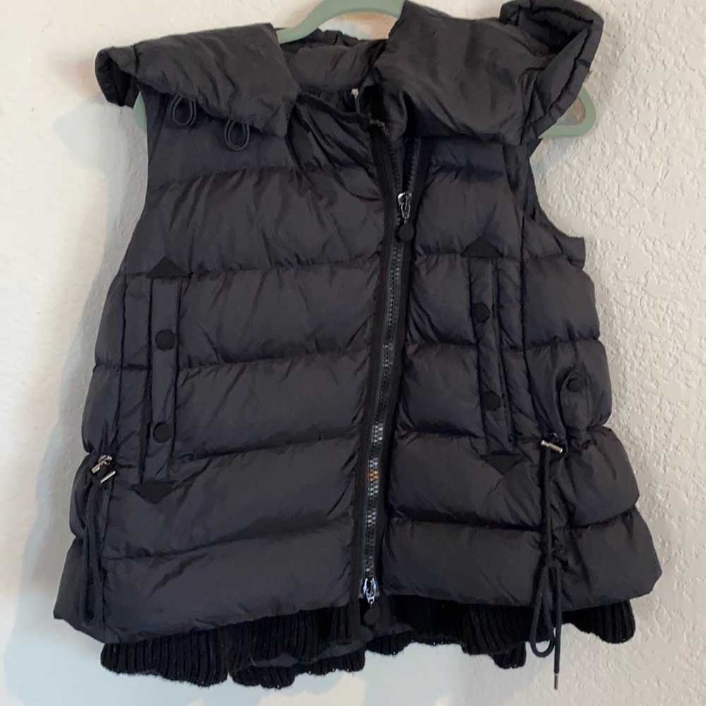 Moncler down-filled vest with hood